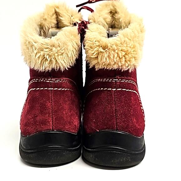 Earth Origins Womens Crowley Maroon Suede Lace Up Ankle Bootie Boot Zip Size 9.5 - Picture 5 of 10